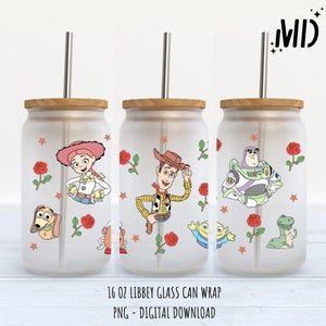 Story Friends Libbey Involucro da 16 once - Design a sublimazione - Story Friends Can Glass 16 once - Download digitale del design a sublimazione - PNG
