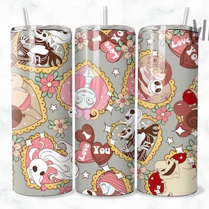 Valentijnsdag Tumbler png, Sally Halloween Skinny Tumbler 20 oz, Jack Halloween Tumbler Wrap 20oz, Addams Halloween Tumbler Wrap 20oz