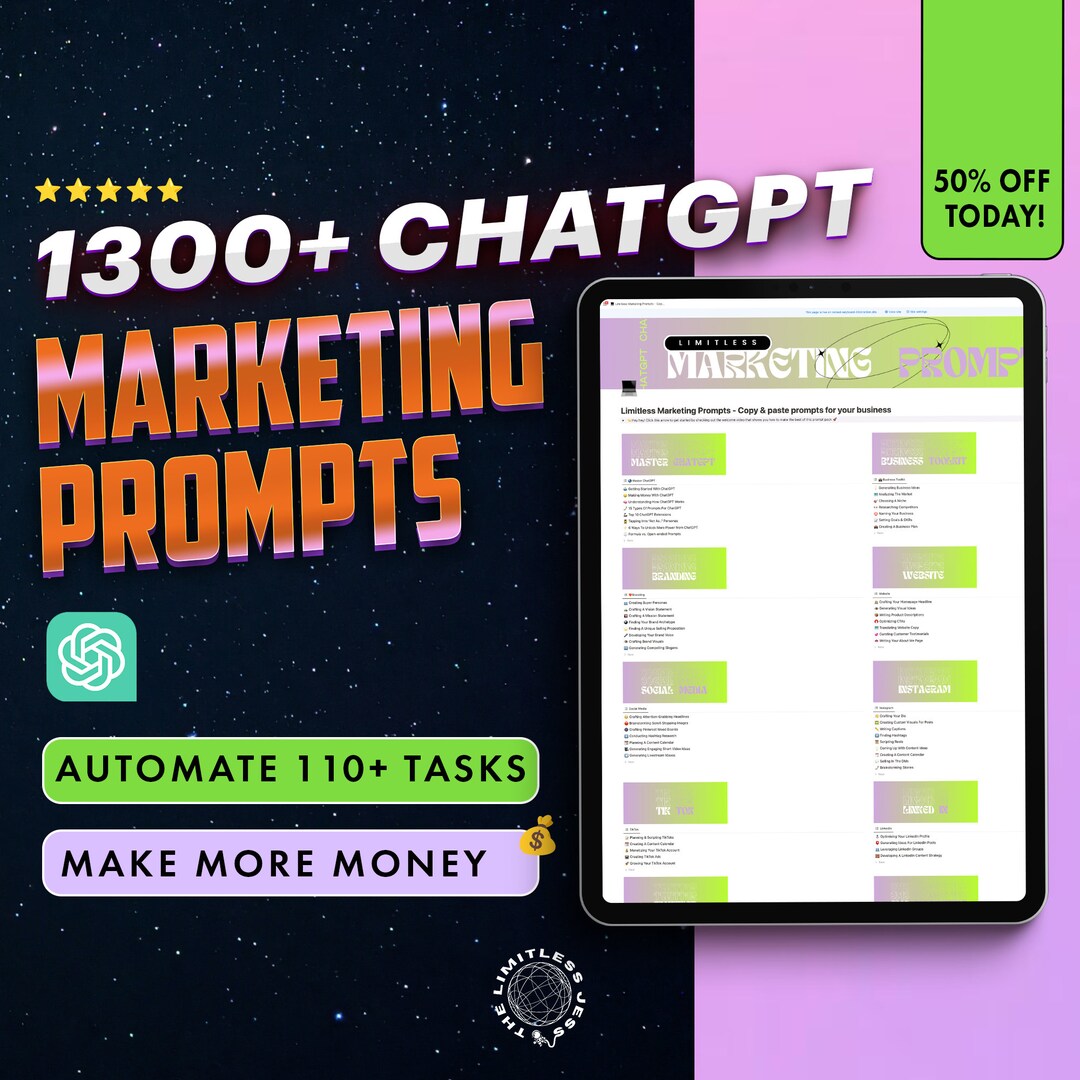 Chatgpt Prompts for Marketing, Chatgpt Marketing Commands, AI Marketing ...