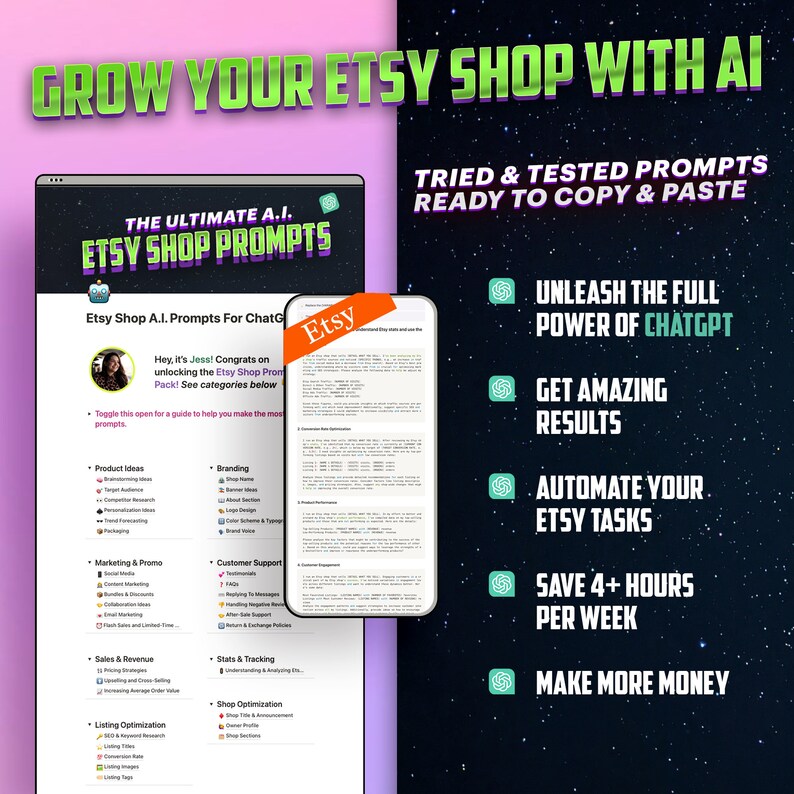 AI prompts for Etsy Sellers