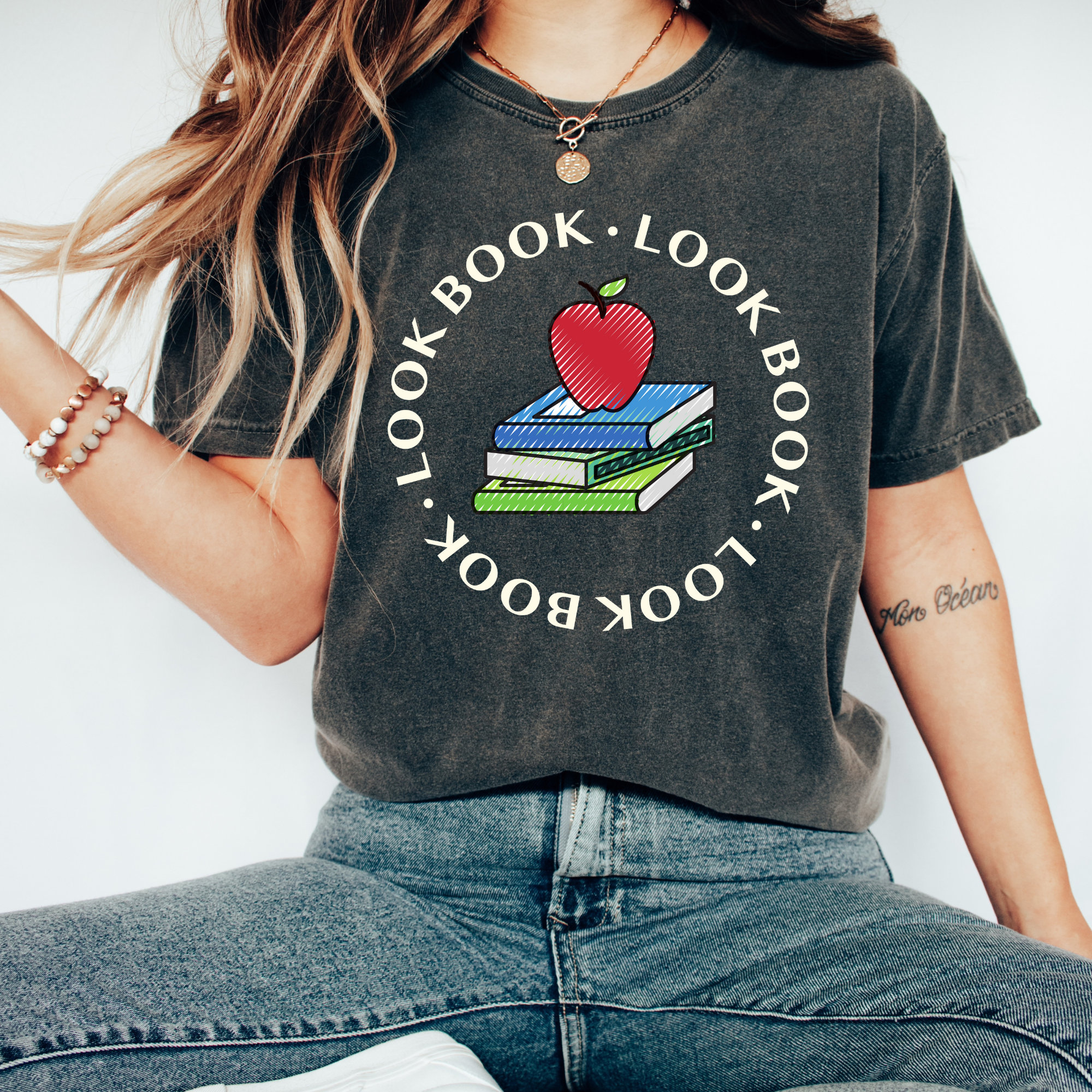 Look Book Tshirt Reading Graphic - Etsy