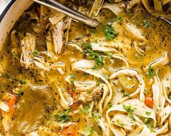 Descargar receta de sopa de pollo con fideos