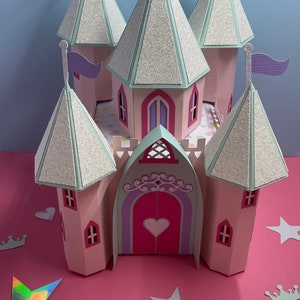 Explosion Box Princess Castle - con tarjeta de felicitación y cajas en su interior para regalos de cumpleaños/bautizo/comunión, etc.
