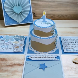 Explosion Box "torta" personalizzata - Scatola regalo