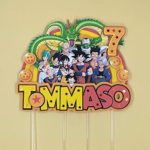 Cake Topper tema Dragon Ball personalizzabile