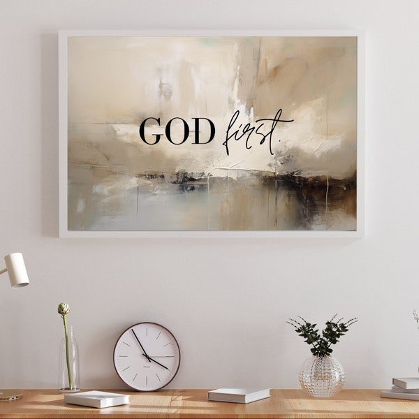 God first, christliche Bilder, Bild Bibelvers Poster Glaube Wandkunst christlicher Spruch Bild christlicher Spruch, digitaler download