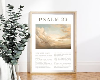 Psalm 23, Christian wall art, the Lord is my shepherd, Christian saying, Bible verse, digital download