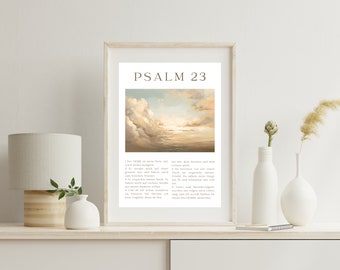 Psalm 23, Christian wall art, the Lord is my shepherd, Christian saying, Bible verse wall art, digital download