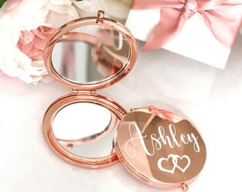Personalized Compact Mirror,Bridesmaid Gifts,Wedding Gifts,Bridal Party Gifts,Party Favors,Hen Party Gift