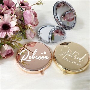 Personalized Compact Mirror,Bridesmaid Gifts,Wedding Gifts,Bridal Party Gifts,Party Favors,Hen Party Gift,Custom Wedding Gifts