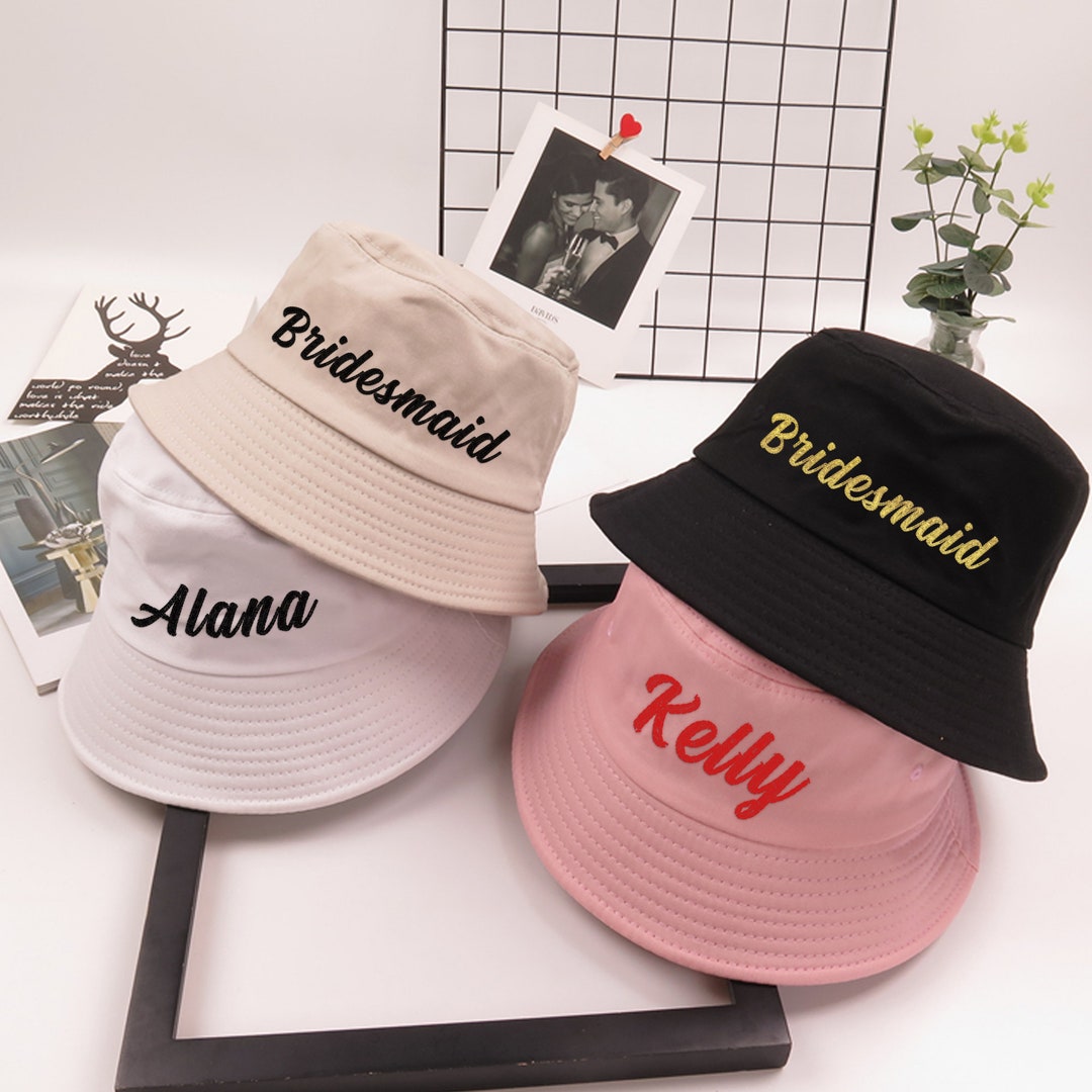 Personalized Bride Bucket Hatvintage Bucket Hatsummer Etsy
