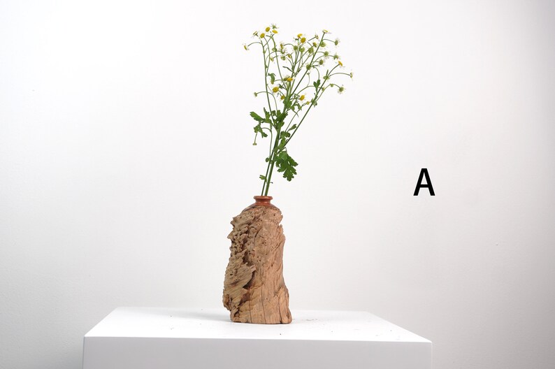 Wabisabi Handmade Wooden Vase Dali Ironwood Home Decor Etsy