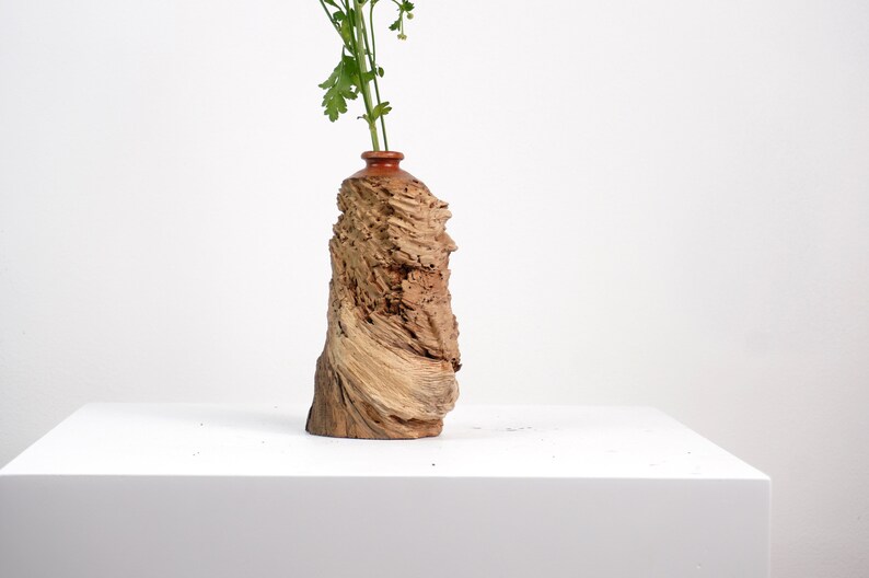 Wabisabi Handmade Wooden Vase Dali Ironwood Home Decor Etsy