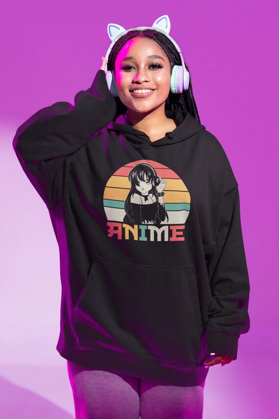 Anime Girl Hoodie Anime Lover Hoodie Japanese Anime Retro Anime