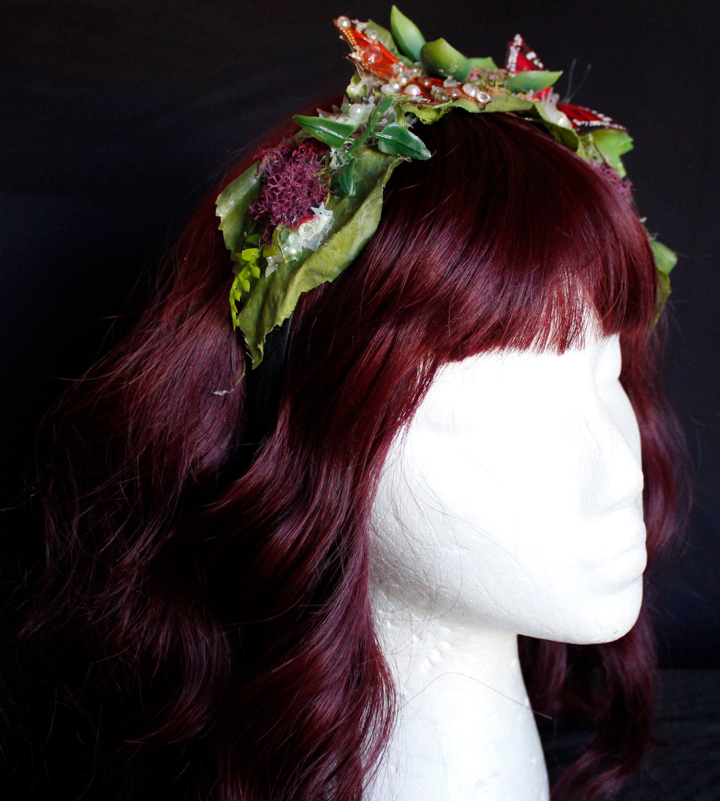 Green Butterfly Embellished Headband Green Butterfly Headband - Etsy main image 3