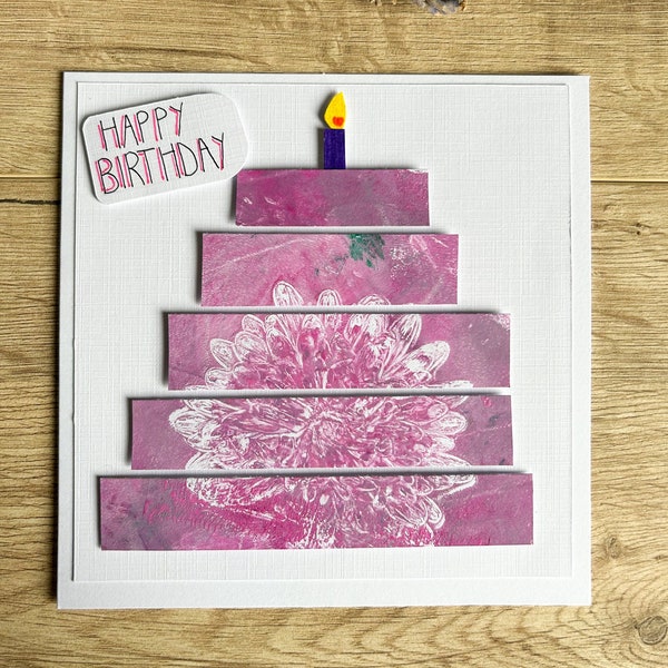 Carte anniversaire, carte gateau anniversaire, carte 3D, carte bon anniversaire, carte scrapbooking anniversaire, carterie anniversaire