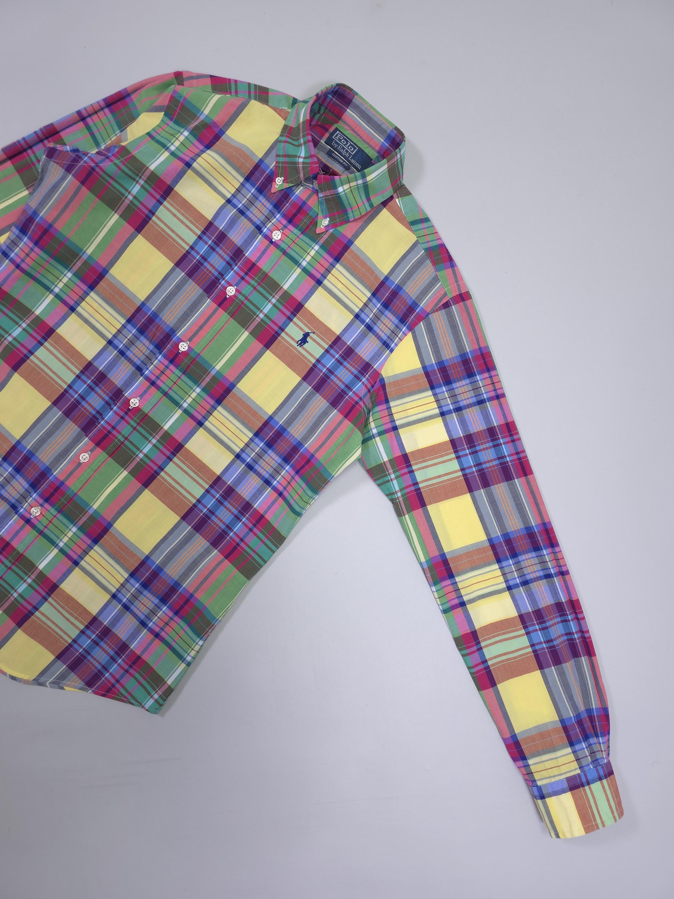 90s Polo Ralph Lauren Madras Check Shirt – Multicolor Plaid 