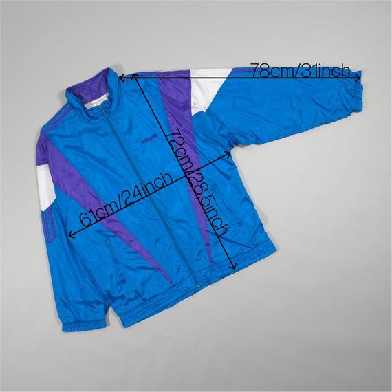 90s Adidas Track Jacket Embroidered Logo – Blue/purple Fits M, L