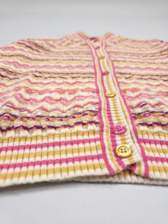 90s Missoni Abstract Pattern Lightweight Knit Car… - image 2