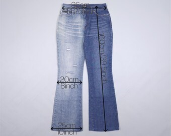 2000s D&G Dolce Gabbana Two-tone Flared Jeans – Made in Italy