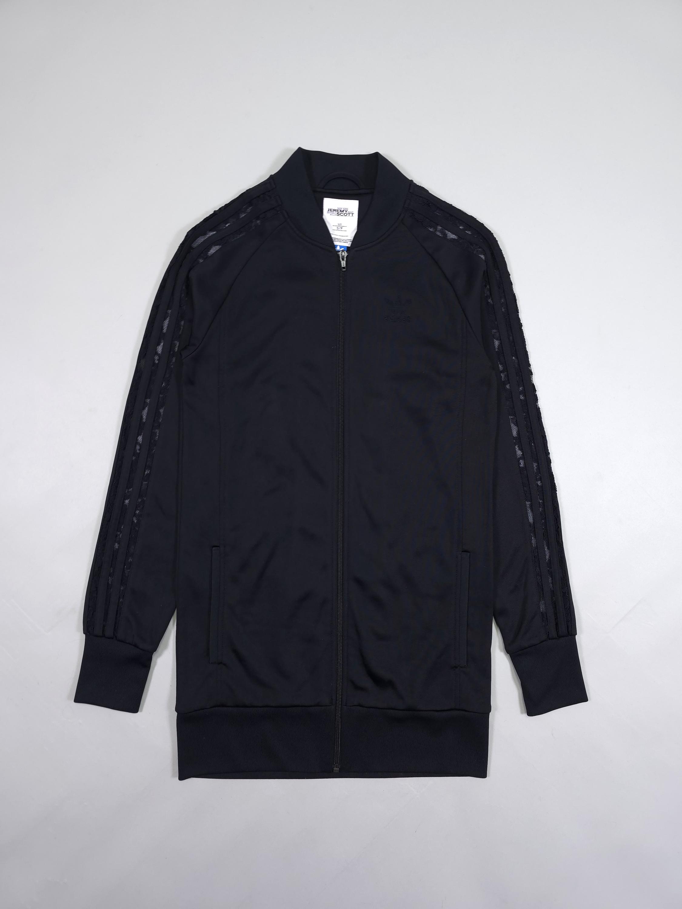 adidas Jeremy Scott ブラック トラックジャケット y2k Y2K アディダス x ジェレミー・スコット レースパネル ブラック