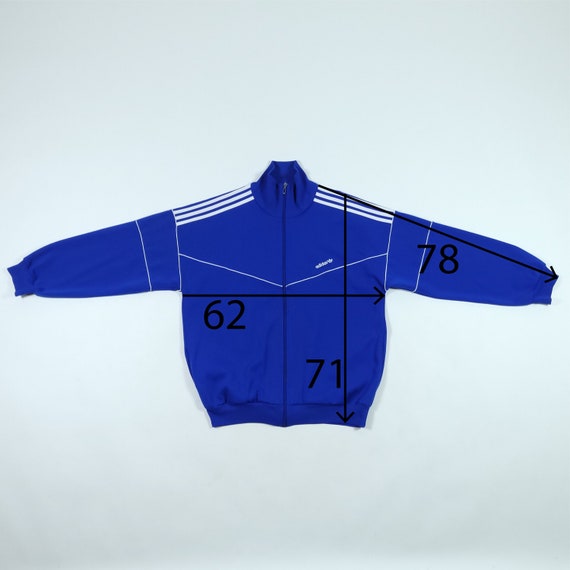 Vintage 80s Adidas Originals Blue Trefoil Track Jacket W Vintage 80s Adidas Originals Blue Trefoil Track Jacket W