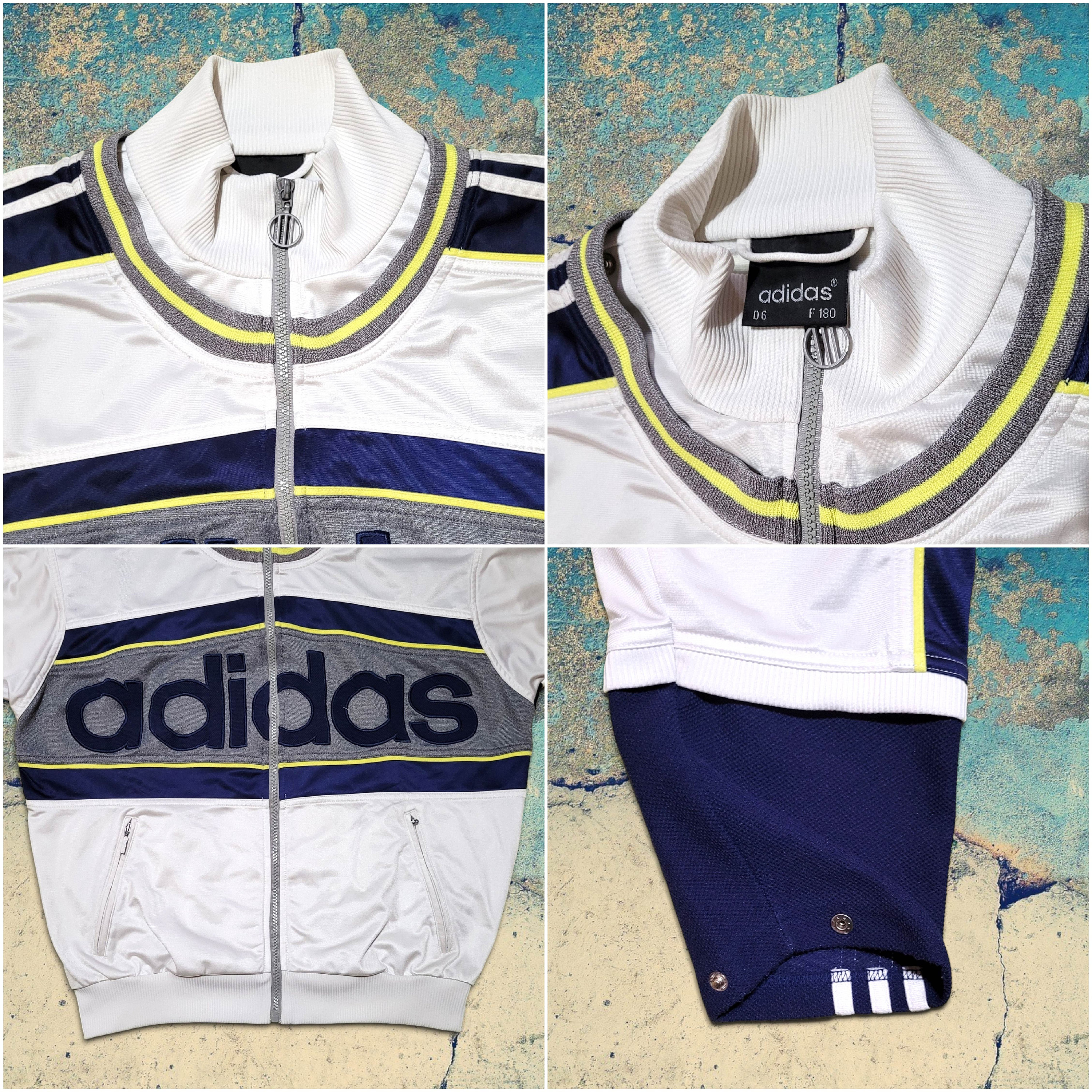 Vintage 90s Adidas Blue and White Track Top / Old School Vintage 90s Adidas Blue and White Track Top / Old School
