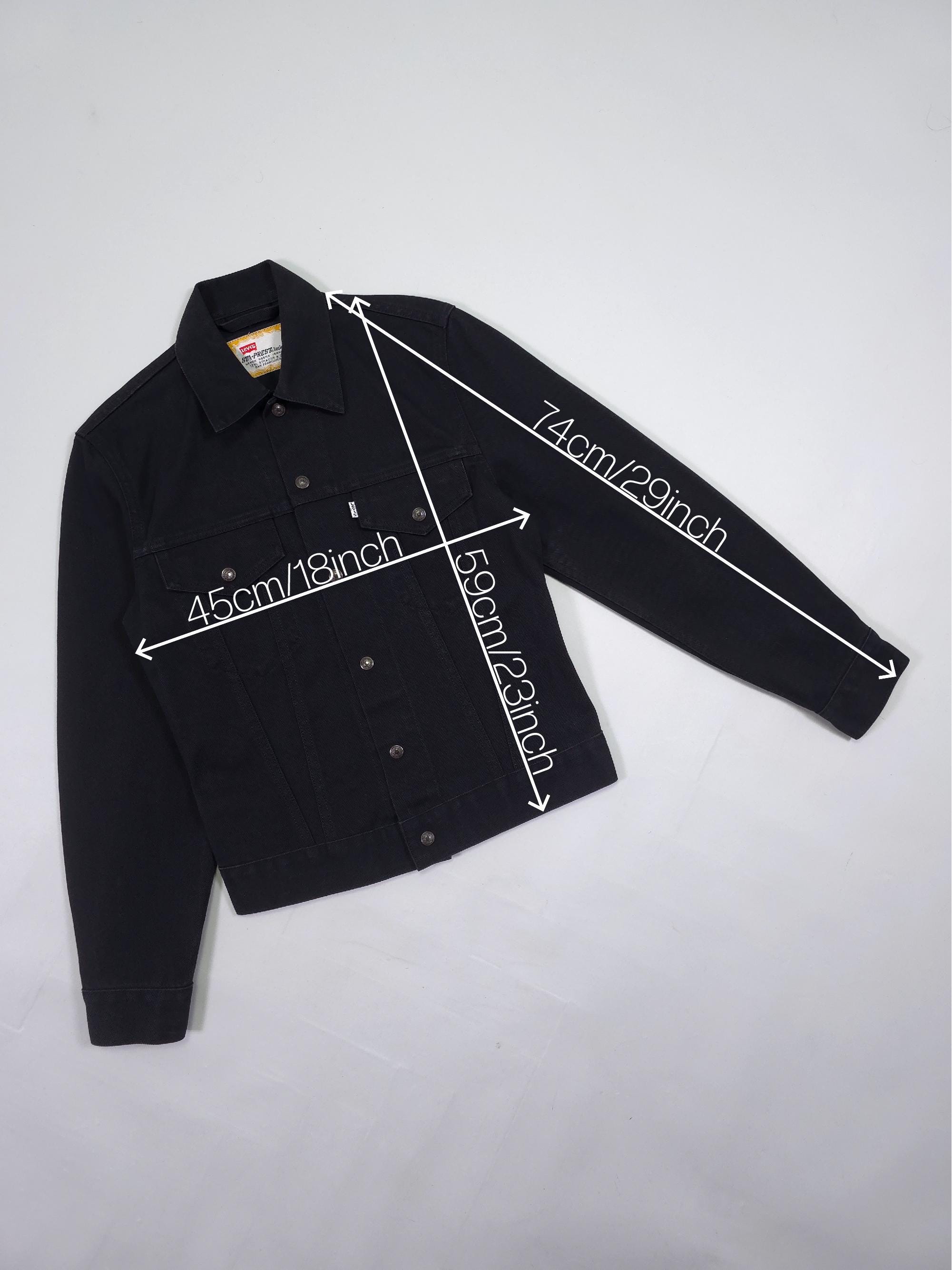 90s Levi's Sta-prest Denim Jacket – Black Made in Italy – Size M