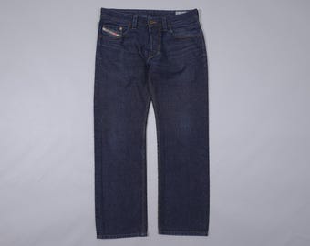 2000s Diesel Made in Italy Larkee Regular Straight Jeans – Dark Blue Wash Size W32 L30   fits W34