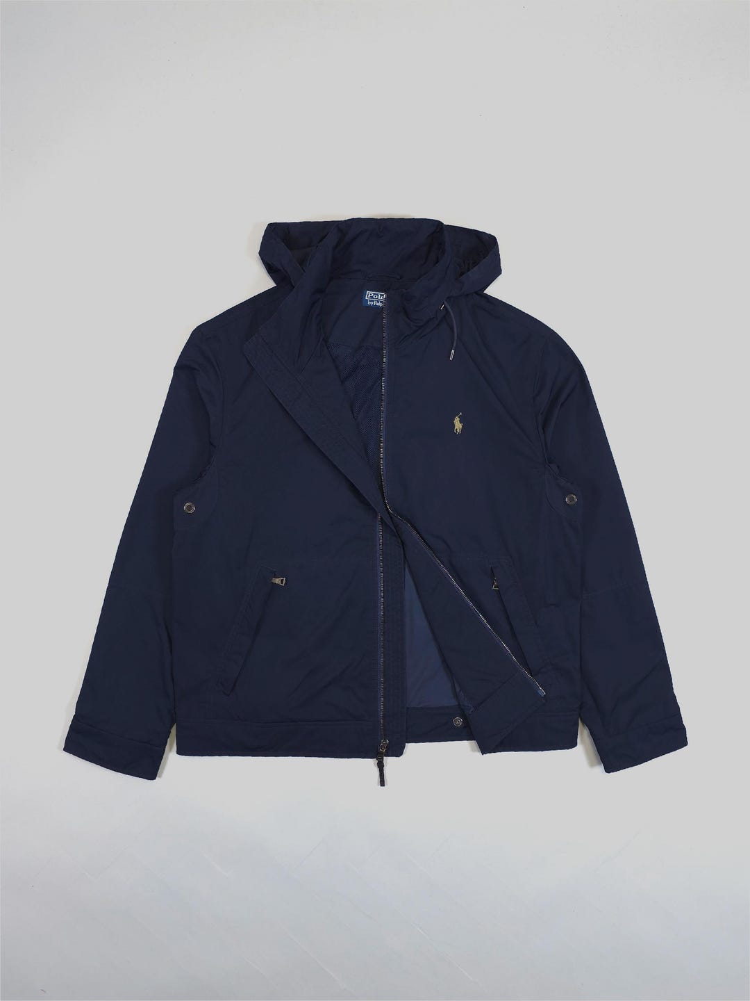 ジャケット・アウター 90s Polo Ralph Lauren Hooded Zip Jacket 90s Polo Ralph Lauren Hooded Jacket – Navy Blue Small Pony Logo