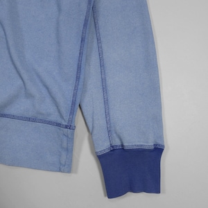 90s Stone Island Contrast Stitch Sweater – Double Collar Baby Blue Size M Fits M, L image 9