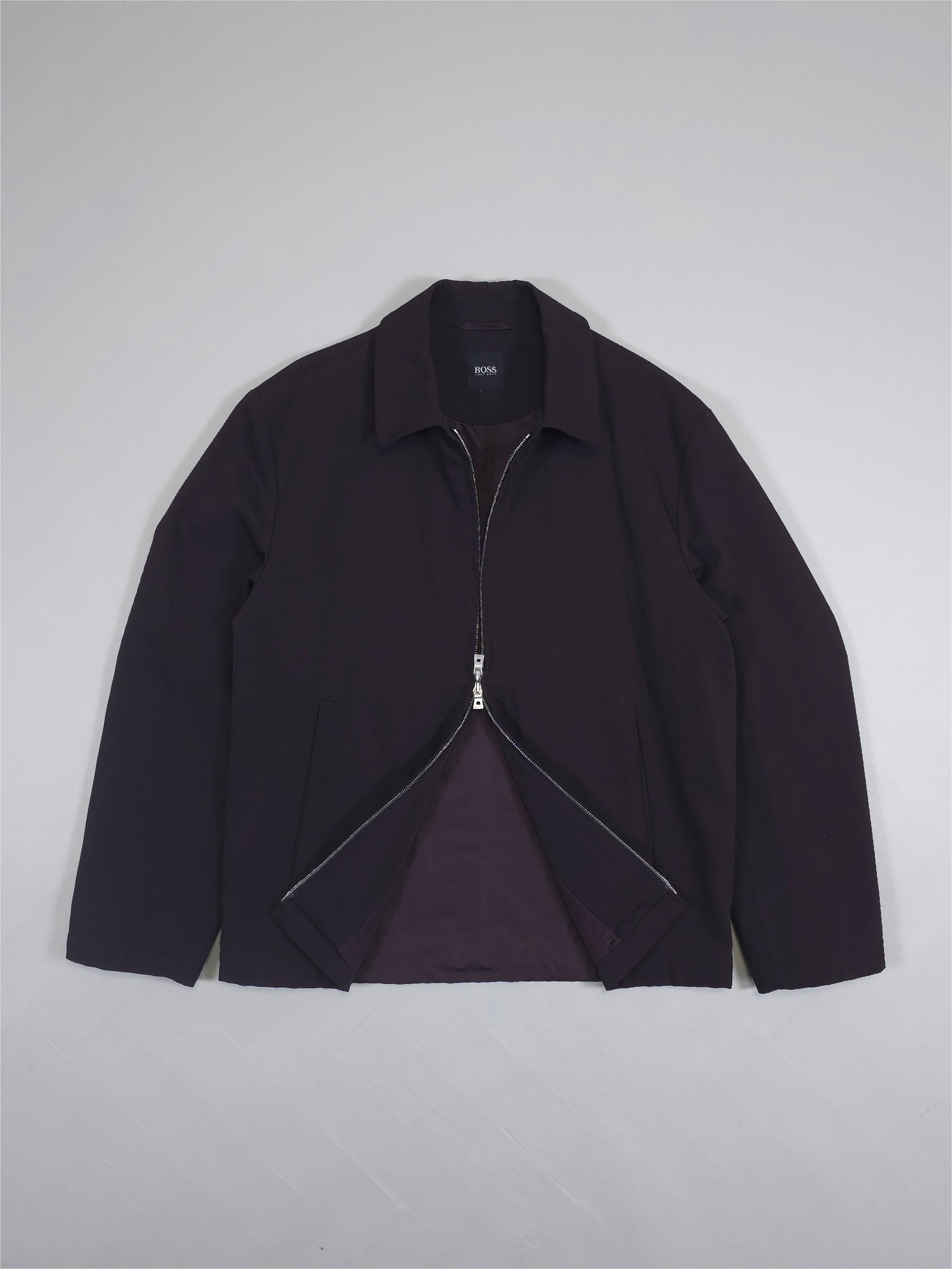 2000s Hugo Boss Oligo-w Wool Blend Harrington Jacket – Deep 