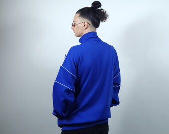 80s Adidas Originals Track Jacket – Royal Blue/white Size XL Fits