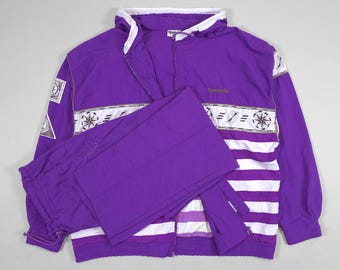 Vintage 80s 90s Rodeo Tracksuit / Vintage 90s Purple White Blue