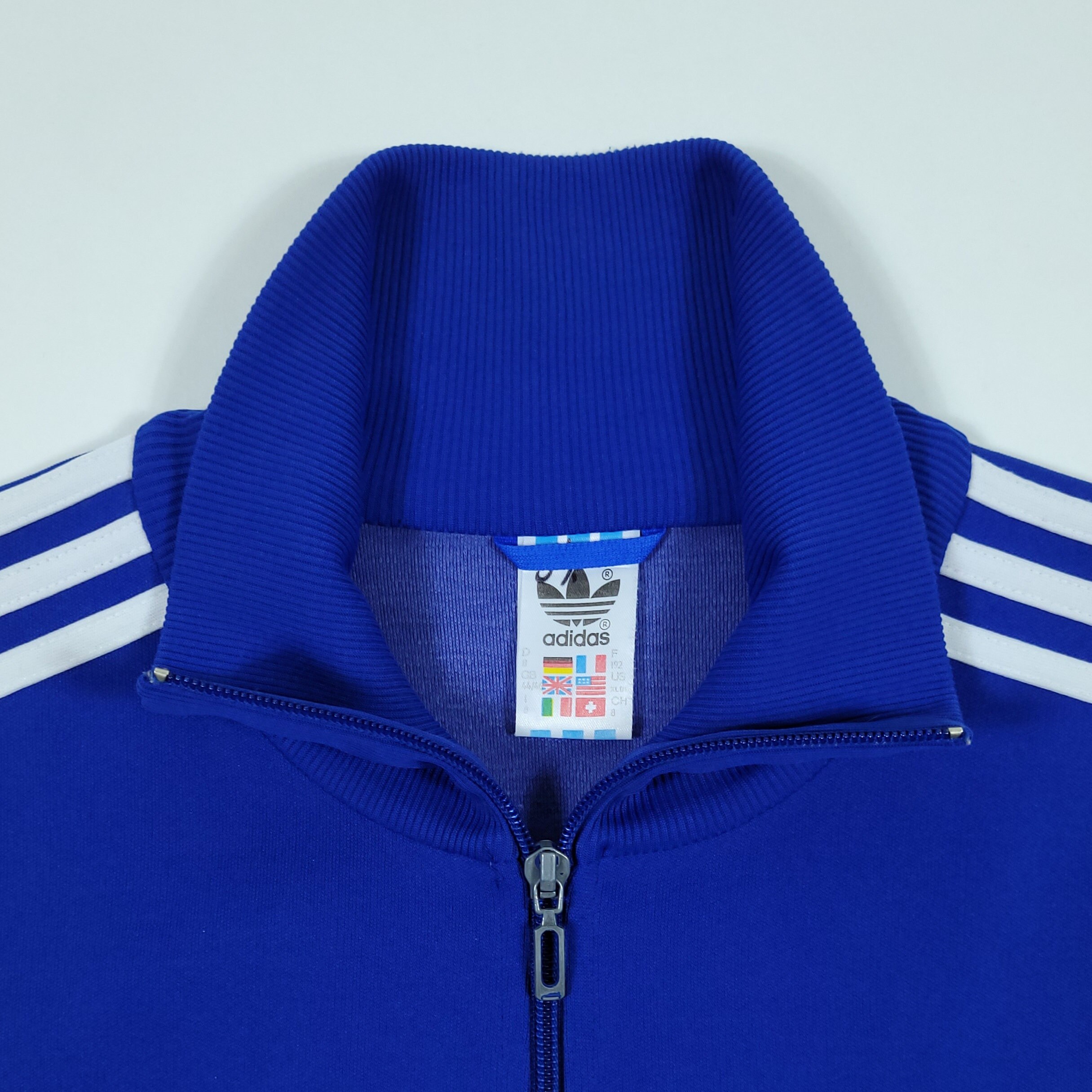 Vintage 80s Adidas Originals Blue Trefoil Track Jacket W Vintage 80s Adidas Originals Blue Trefoil Track Jacket W