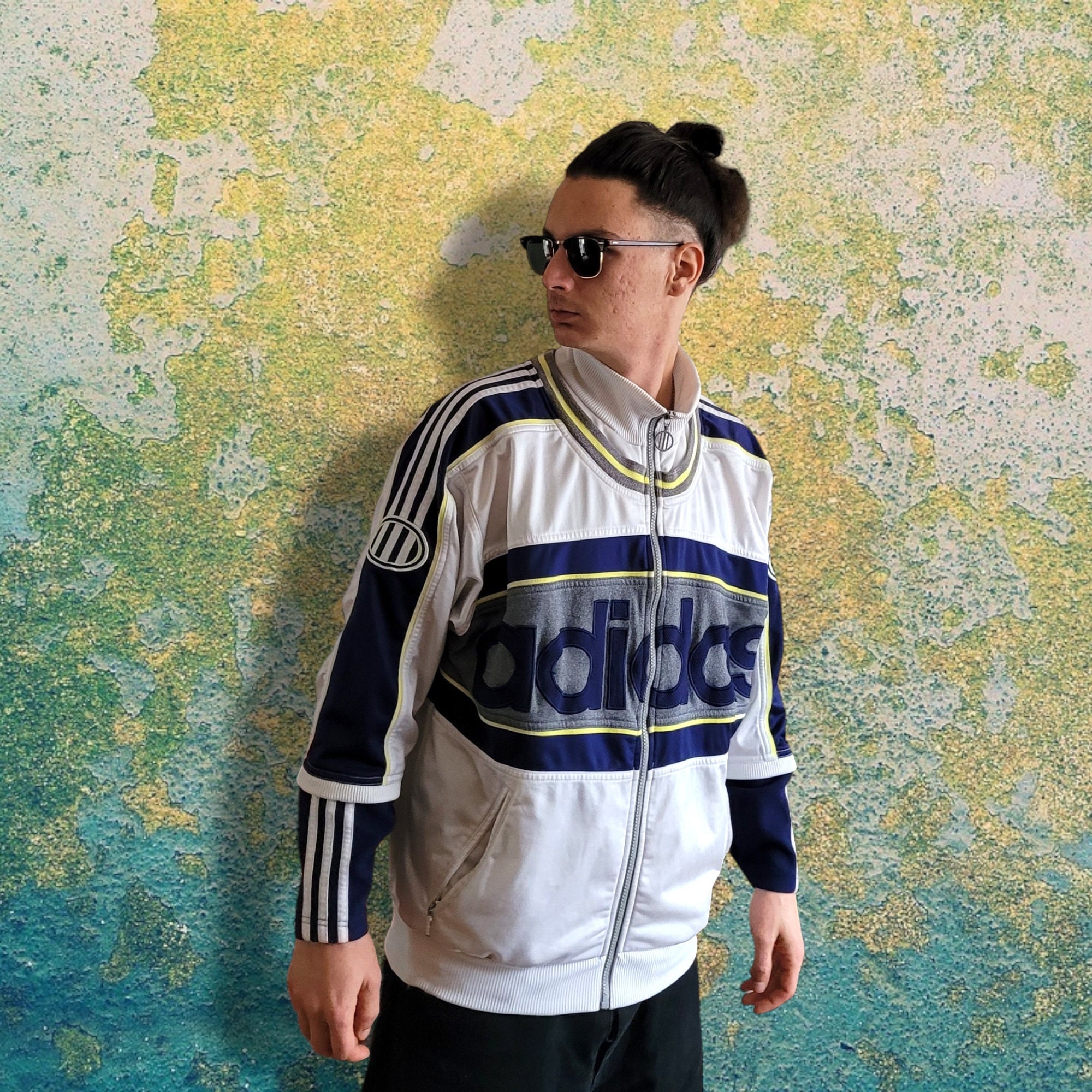Vintage 90s Adidas Blue and White Track Top / Old School Style Vintage Adidas Spellout Track Jacket / OG Adidas Zippered Track Jacket - Etsy Vintage 90s Adidas Blue and White Track Top / Old School Style Vintage Adidas Spellout Track Jacket / OG Adidas Zippered Track Jacket - Etsy
