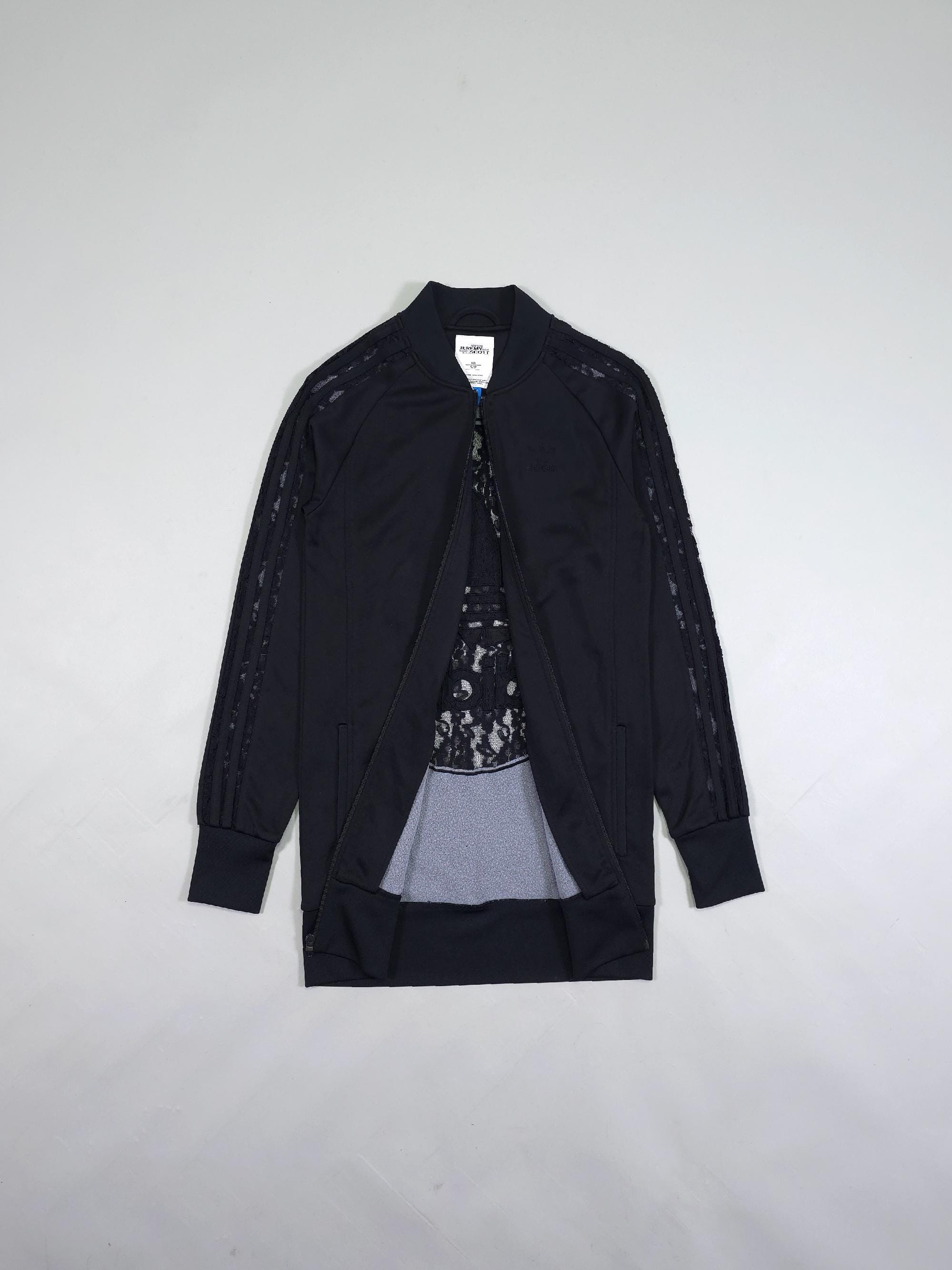 adidas Jeremy Scott ブラック トラックジャケット y2k Y2K アディダス x ジェレミー・スコット レースパネル ブラック