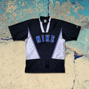 Vintage 1990s Nike Embroidery T-Shirt / Vintage 90s Black Nike Tee / Vintage Mexican Vibes Nike Baggy Tee / Vintage OG Nike T-Shirt