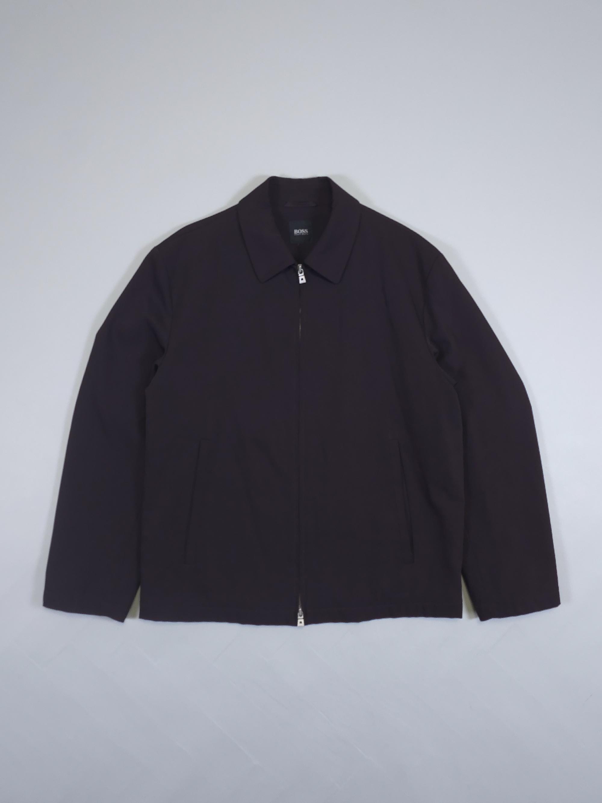 2000s Hugo Boss Oligo-w Wool Blend Harrington Jacket – Deep 