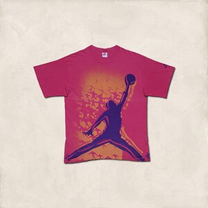 Vintage 90s Jordan Jumpman Tee / Vintage Nike Jordan T-Shirt / Rare 80s 90s Baggy Jordan Tee / OG 90s Nike Tee Made in U.S.A.