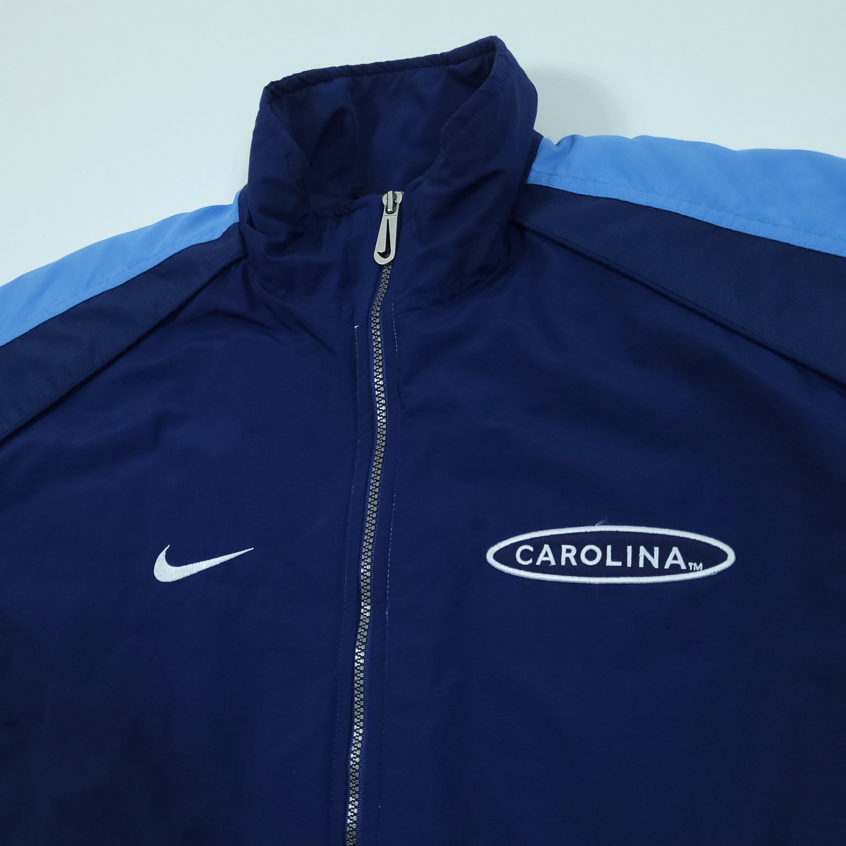 90s Nike Team North Carolina Padded Jacket – Navy/carolina Blue