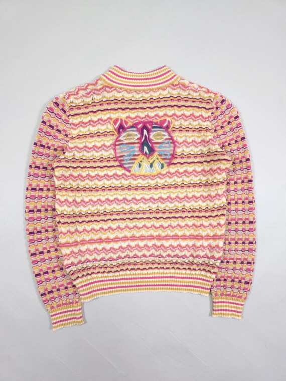 90s Missoni Abstract Pattern Lightweight Knit Car… - image 12