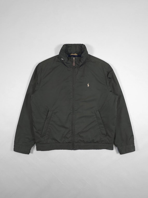 90s Polo Ralph Lauren Fleece Lined Lightweight Jacket – Dark Olive