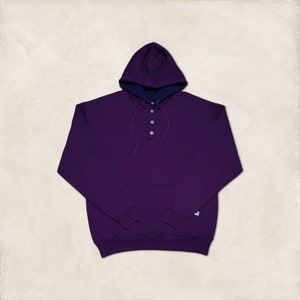 Vintage Russel Athletic Hoodie / Vintage 80s 90s Russel Athletic Purple Hoodie / Rare Retro Russel Dark Purple Hoodie