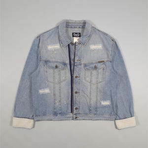 Vintage DG Dolce Gabbana Light Wash Denim Jacket Italian