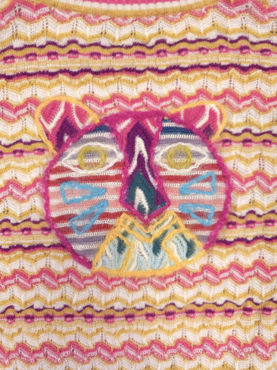 90s Missoni Abstract Pattern Lightweight Knit Car… - image 11
