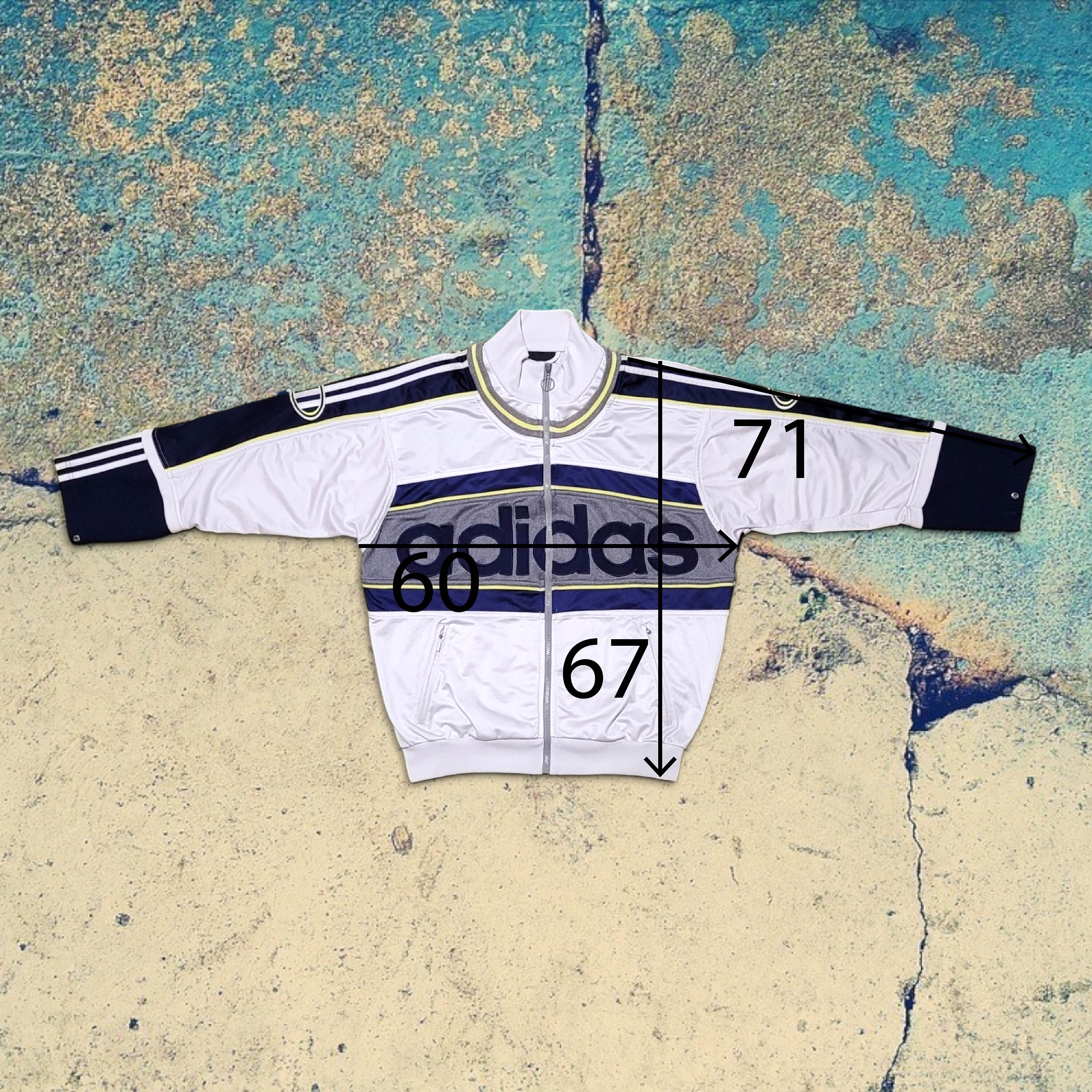 Vintage 90s Adidas Blue and White Track Top / Old School Vintage 90s Adidas Blue and White Track Top / Old School