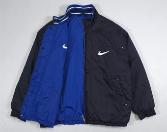 Nike Big Swoosh Reversible Fleece Jacket Green Turquoise Black