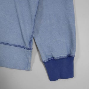 90s Stone Island Contrast Stitch Sweater – Double Collar Baby Blue Size M Fits M, L image 6