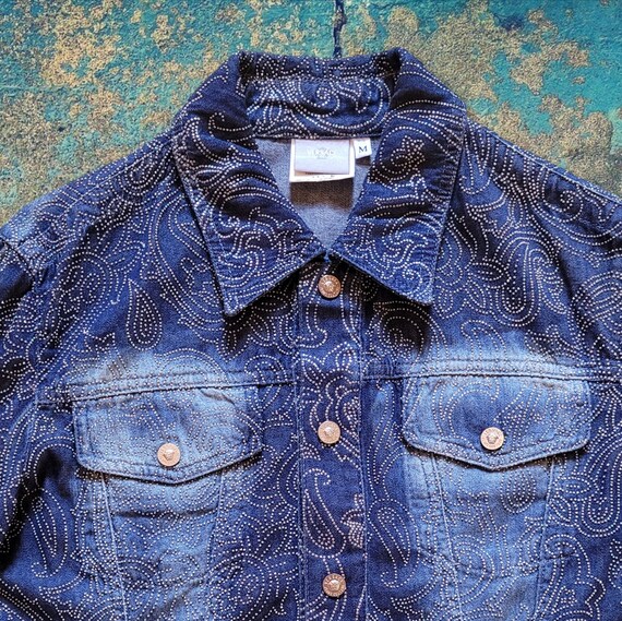 Vintage Versace Jeans Couture Rhinestone Baroque Denim
